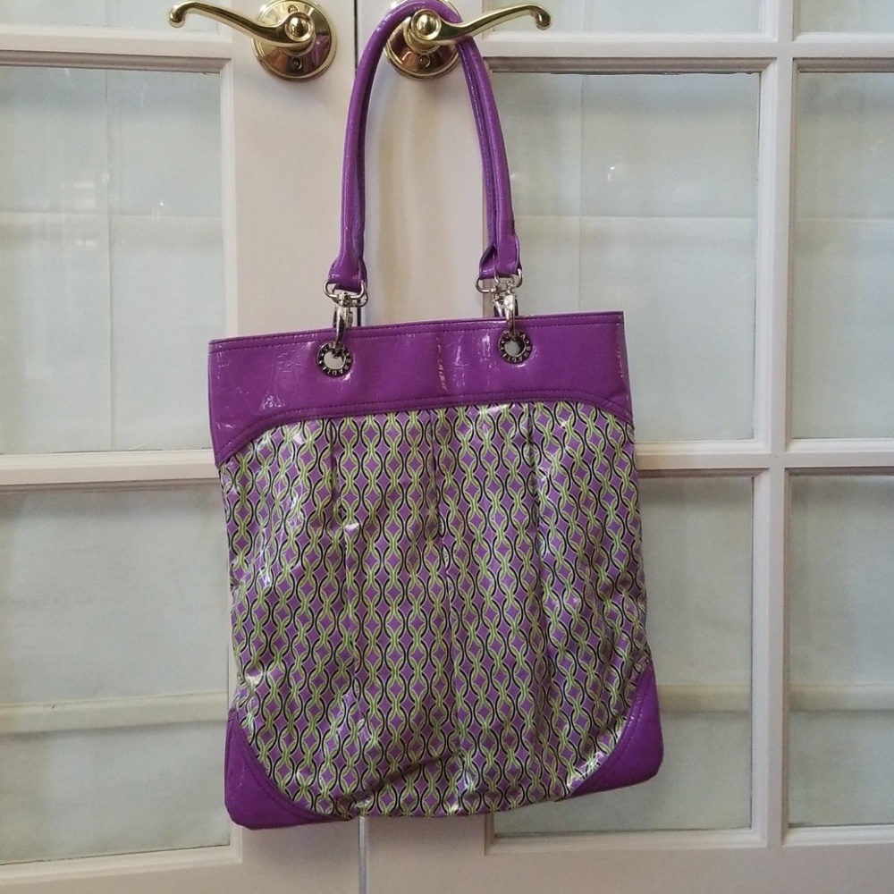 Vera Bradley Purple patent tote bag